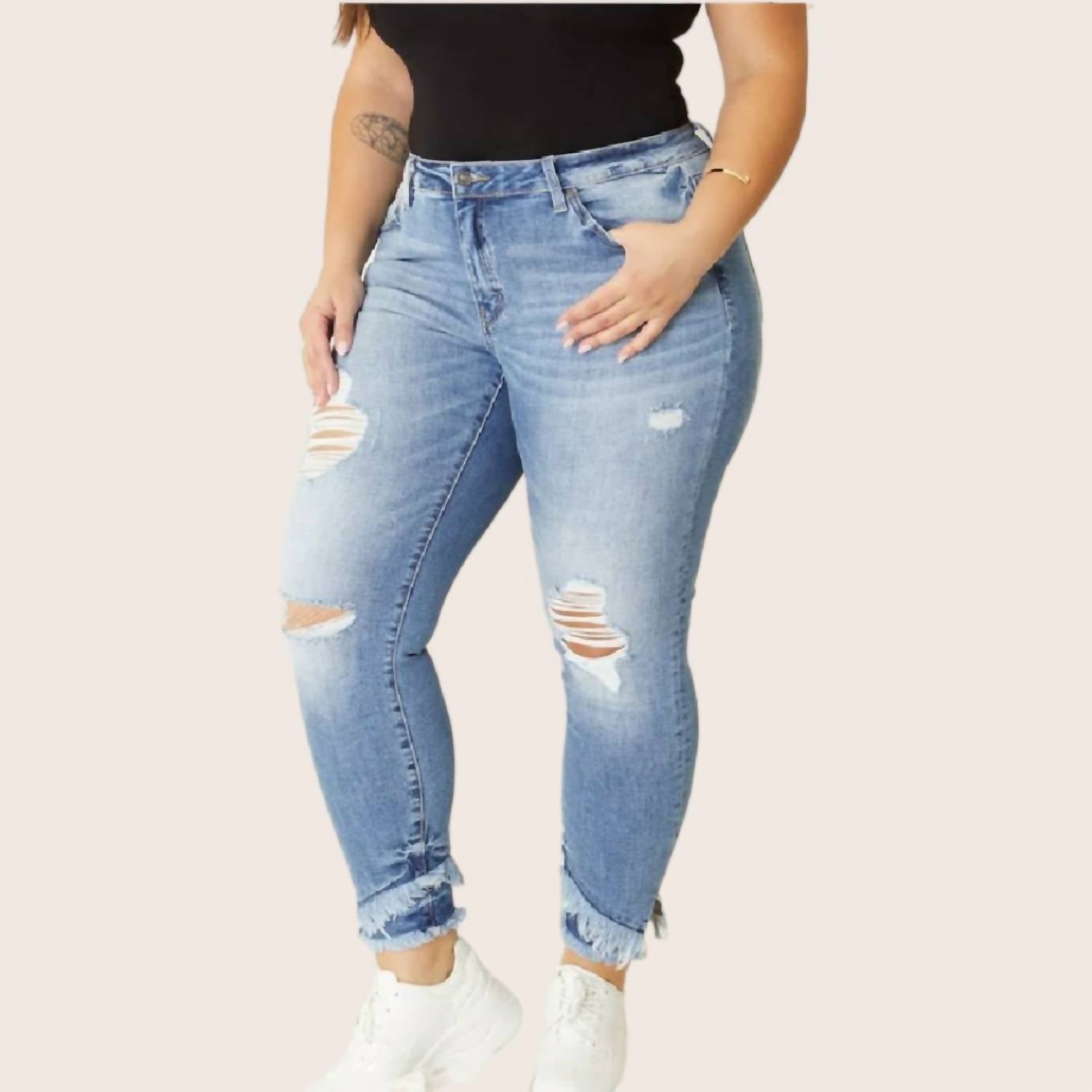 Kancan - Plus - Off The Rails Skinny Jean