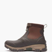 MUCK Men's Apex Mid Zip Boot in dark brown - men's boots - detail view