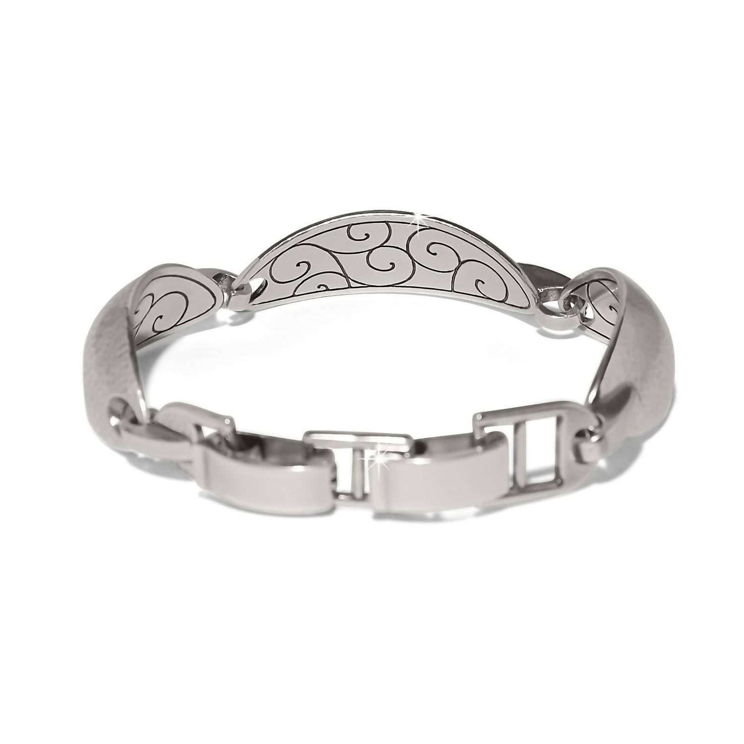 Brighton Women's Meridian Orbit Link Bracelet in silver - women's jewelry - detail view
