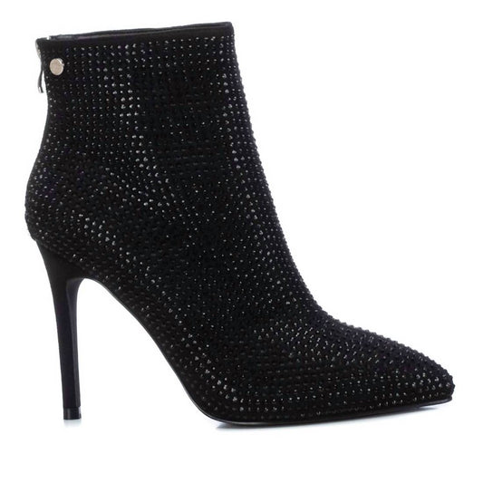 Xti - Women's Crystal Slim Heel Ankle Booties