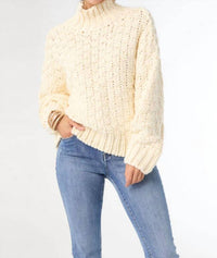 COCO + CARMEN Kelok Chunky Loose Knit Sweater in ivory - women's sweater