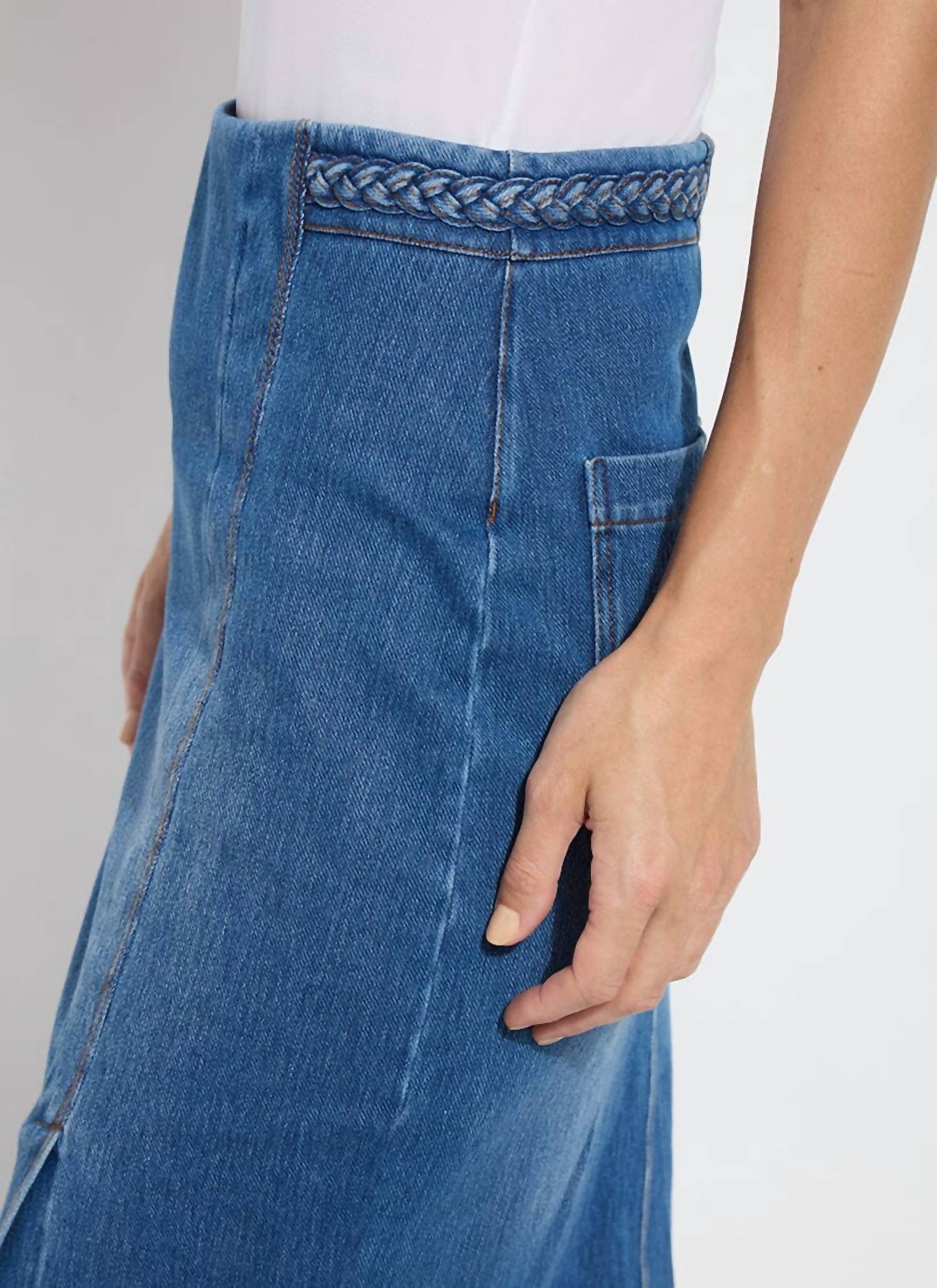 Lysse - Tess Braided Denim Pencil Skirt