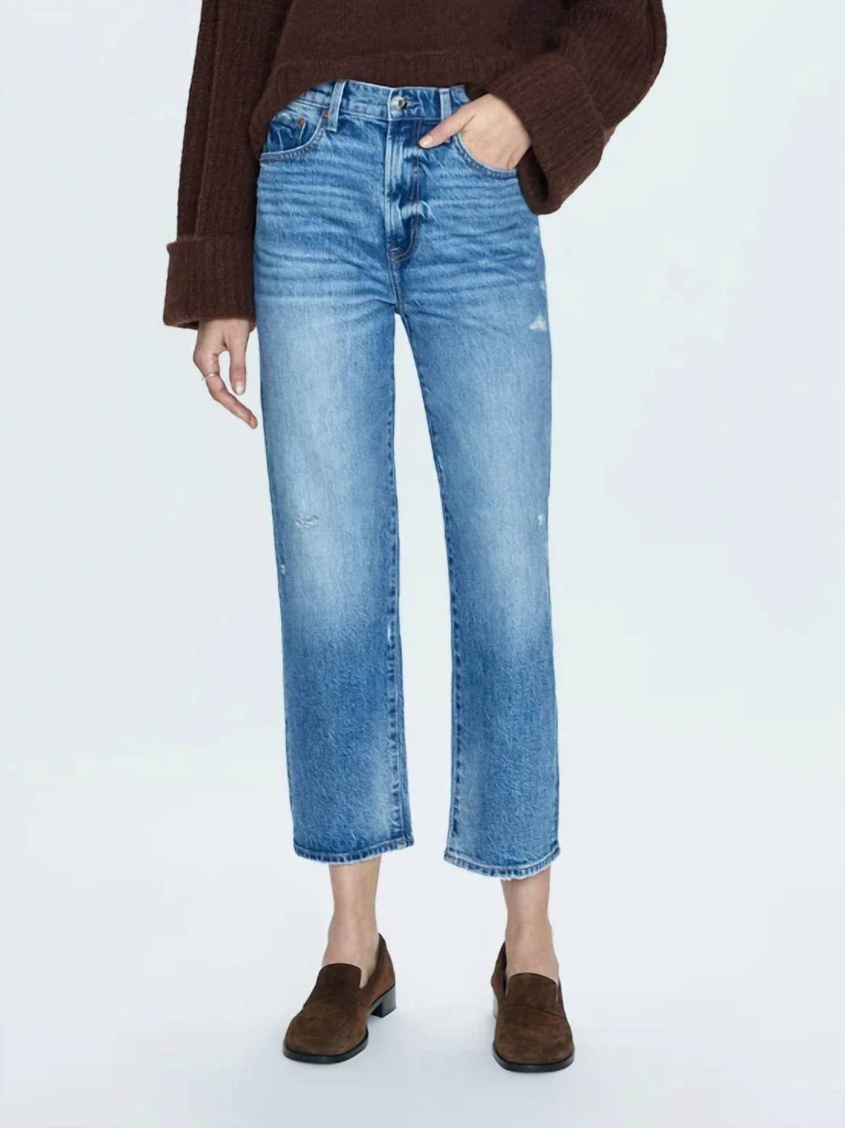 Pistola - Cassie Super High Rise Straight Leg Crop Jeans
