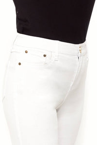 1822 Denim - Scallop High Waisted Crop Straight Leg Jean