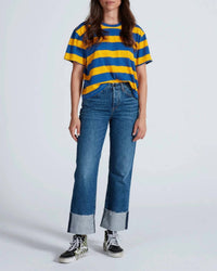 Askk Ny - Cuffed Mid Rise Straight Jeans