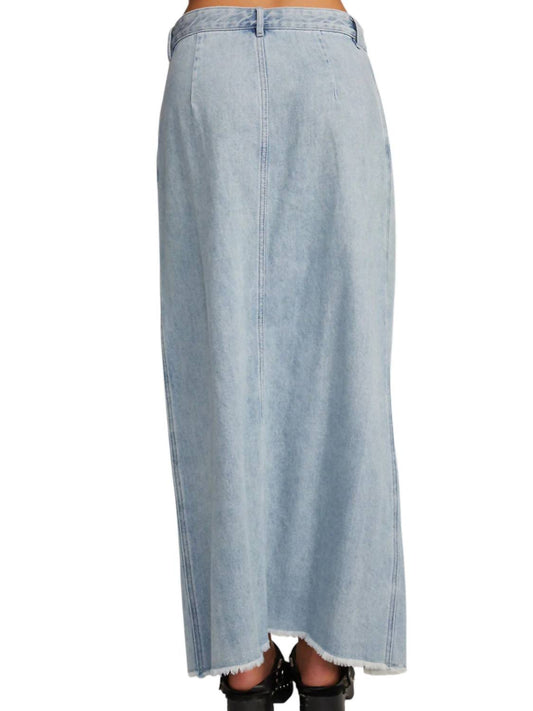 Chaser - Trinidad Denim Maxi Front Slit Skirt