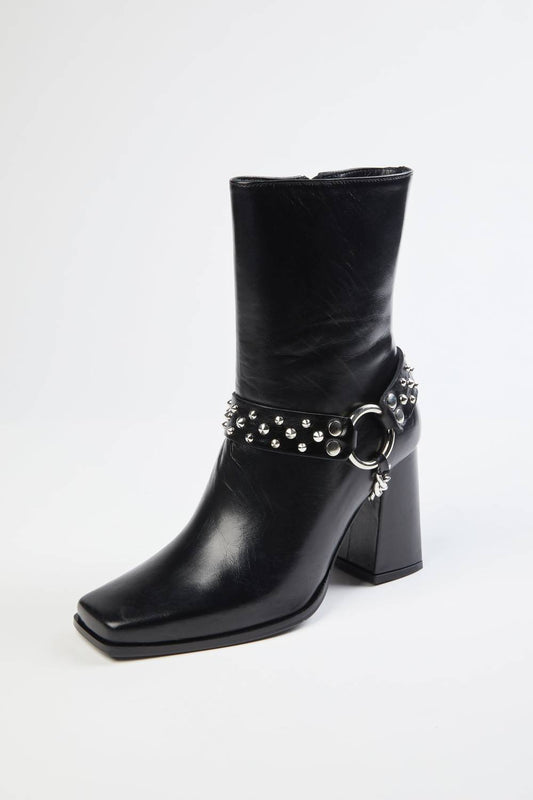 HEELED BOOTS WITH REMOVABLE JEWEL