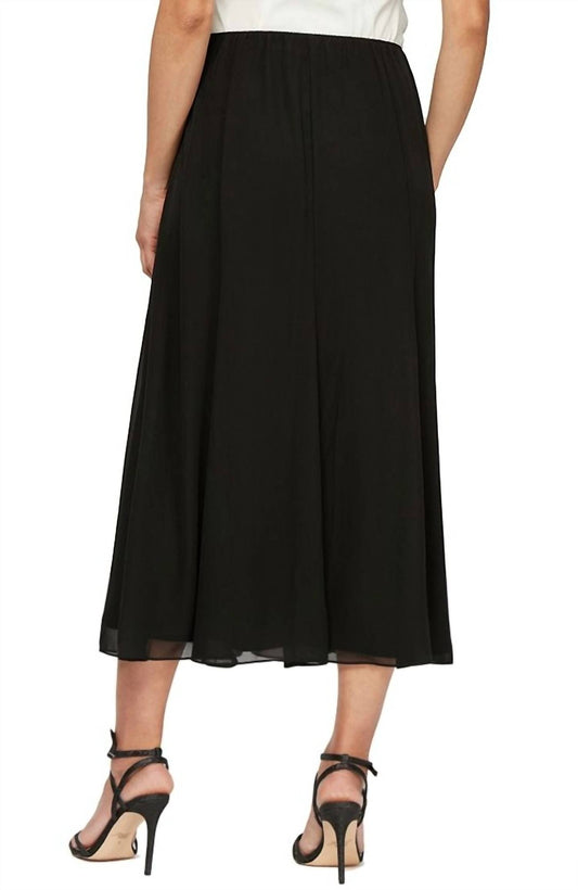 Chiffon Tea-Length Skirt