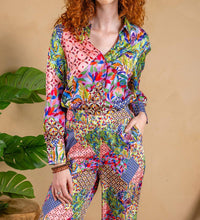 Paparazzi - Vibrant Satin Long Sleeve Blouse