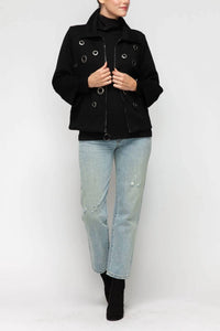 Ic Collection - Grommet Detail Polyurethane Jacket