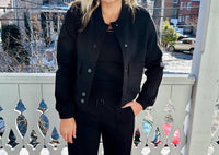 Elan - Women's Knit Bomber Jacket