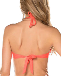 Becca - Electric Current Solid Halter Bikini Top