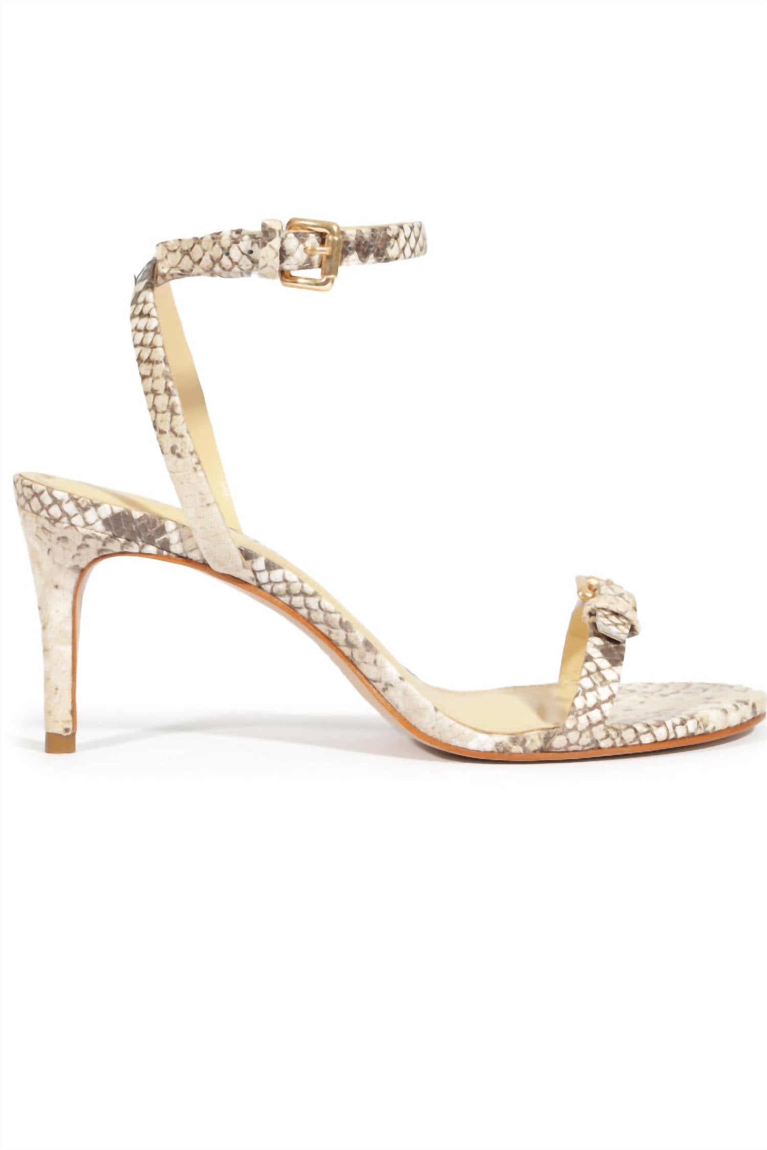 SCHUTZ Women's Aurora Mid Stiletto Sandal in beige latte - women's sandal
