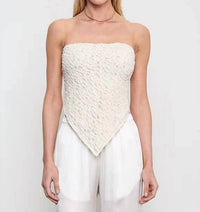 Enza Costa - Puckered Lace Scarf Top