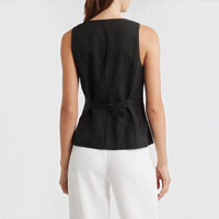 Favorite Daughter - The Jones Linen-blend Vest