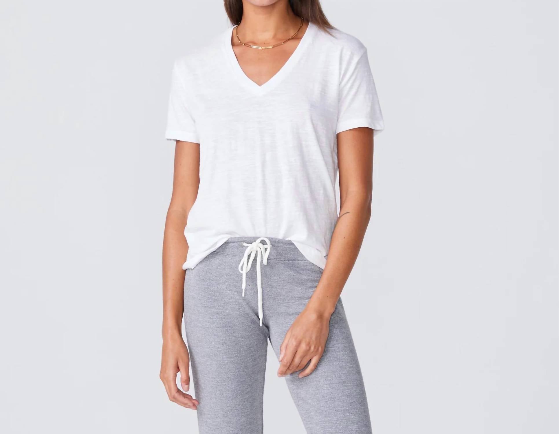 Monrow - Relaxed V Neck Tee