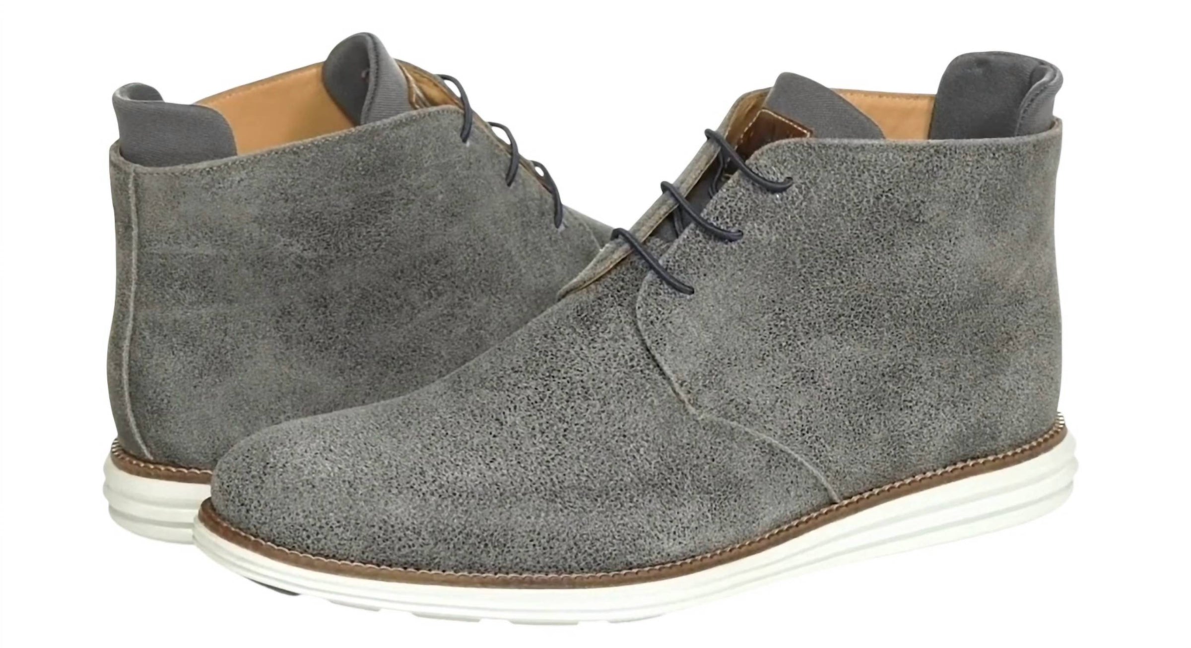 Martin Dingman Men's Countryaire Chukka Boots in stormy grey - men's boots - detail view