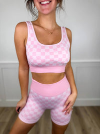 Blakeley - Hey Girl High-rise Checkered Lounge Set