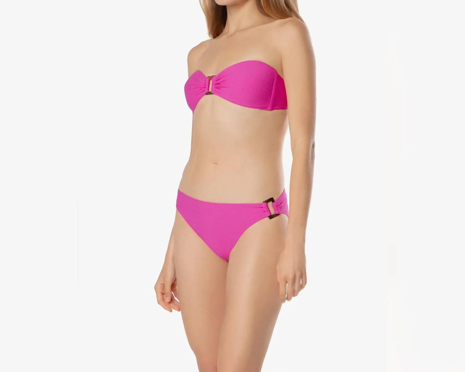 Helen Jon - Soft Tie Tortoise Bandeau Bikini Top