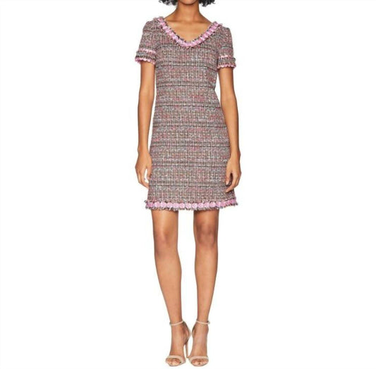 Boutique Moschino - Tweed Fringe Sheath Mini Dress