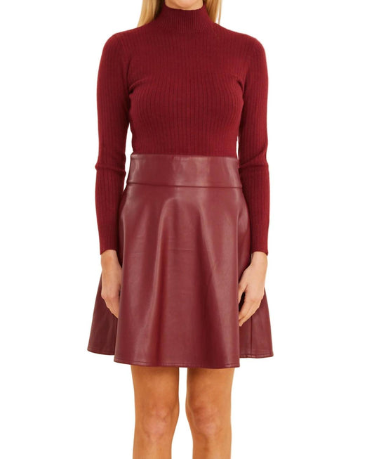 Dolce Cabo - Knit Vegan Leather Dress