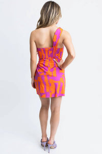 Karlie - Women's Geometric Poplin Dress