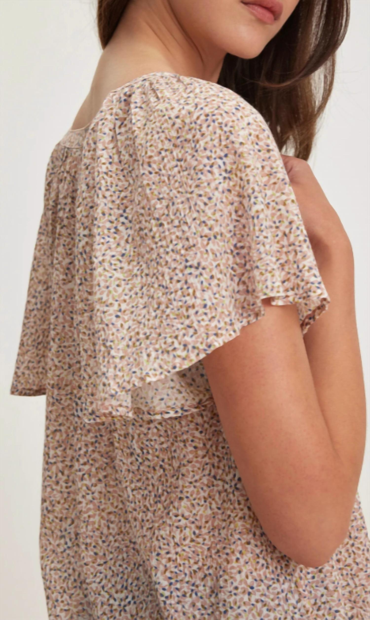 Velvet By Graham & Spencer - Park Printed Crinkle Cotton Gauze Top
