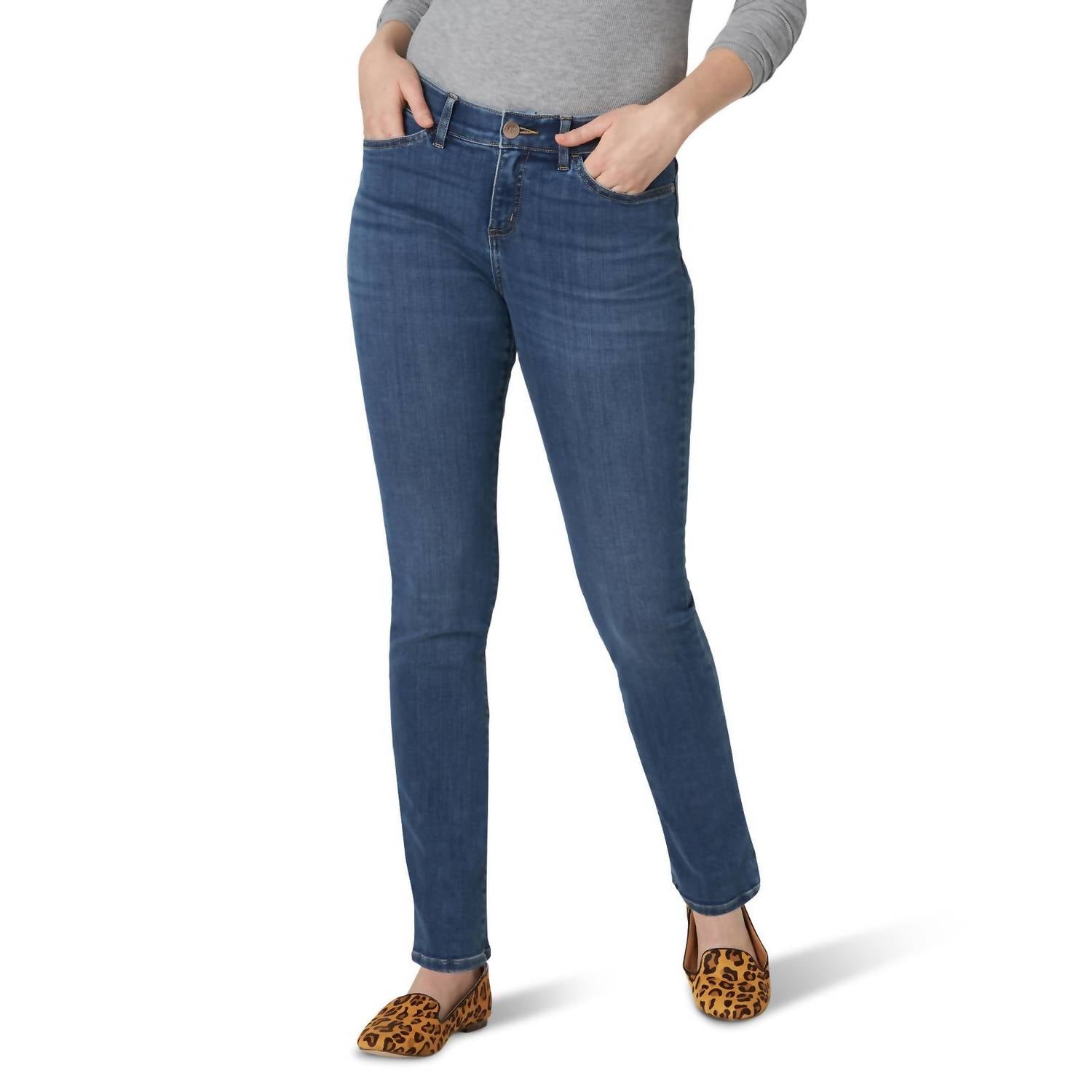 Lee Jeans - Women's Flex Motion Seattle Mid-rise Missy Straigh Leg Jeans
