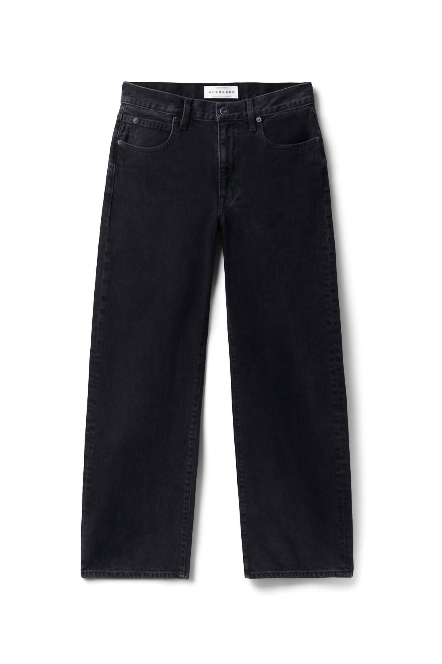 SLVRLAKE Jazmine Straight Leg Jeans in shadow ridge - women's jeans - detail view