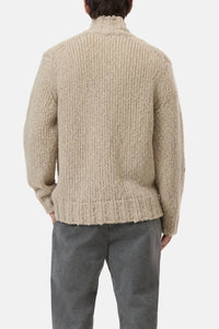 CLOSED Turtleneck Cardigan in silt grey - men's sweater - view 5