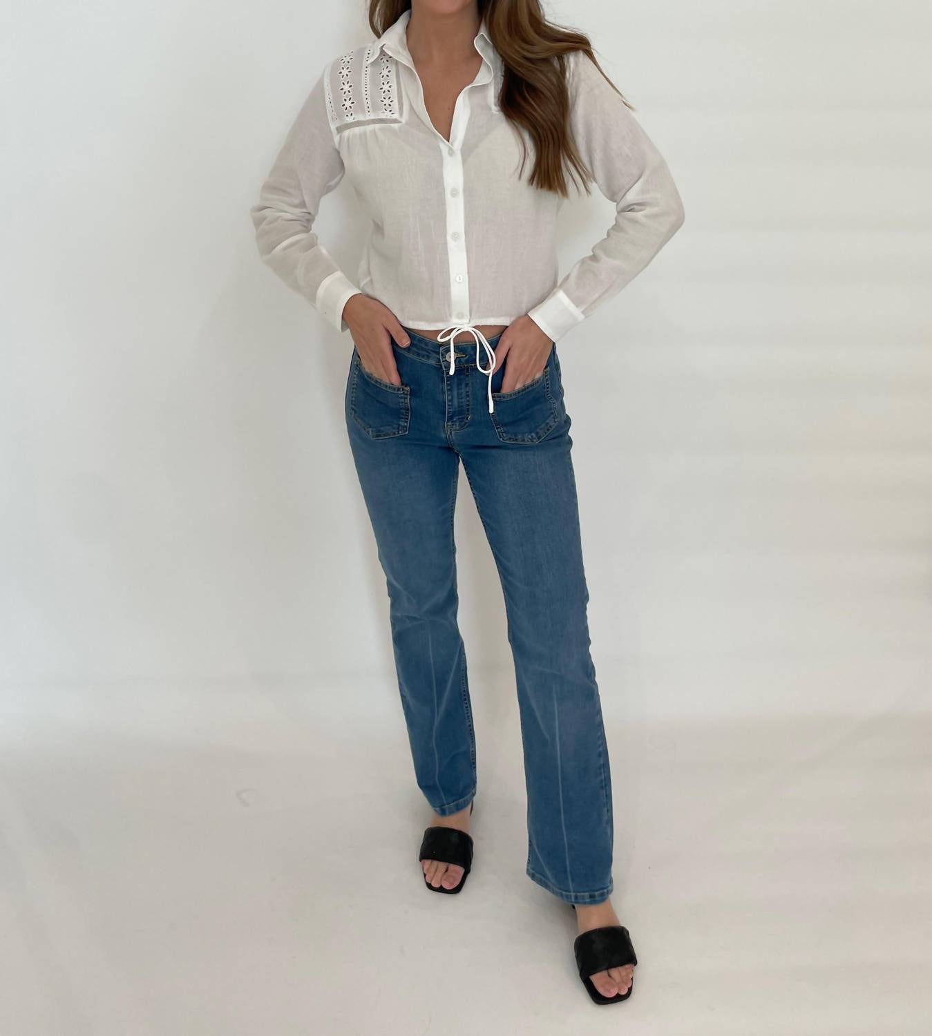 Elliott Lauren - Straight Leg Jean With Patch Pocket