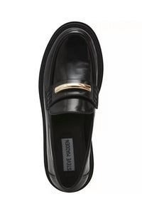 STEVE MADDEN Women's Rodrigo Leather Loafer in black - women's flats