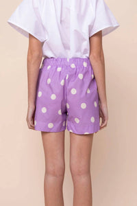 Sofia Reese Drawstring Cotton Shorts in freesia dots - women's shorts - view 4
