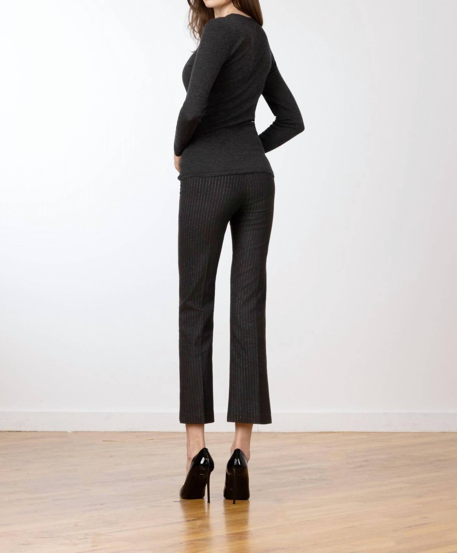 Avenue Montaigne Leo Flare Cut Pants in glitzine - women's pants - alternate view