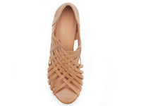 CHOCOLAT BLU Women's Winix Wedge Sandals in camel leather - women's shoe - view 4