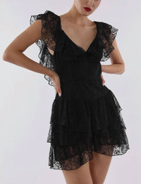 SAU LEE ALICE MINI DRESS in black - women's dress