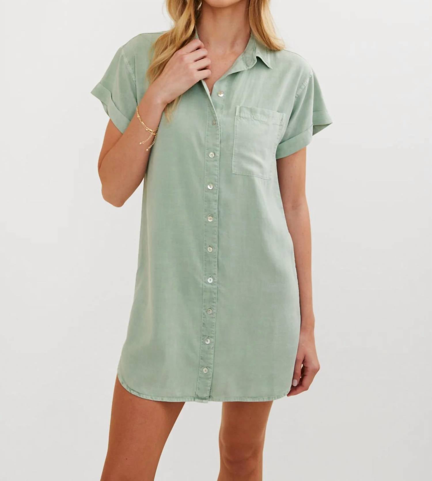Bella Dahl - Roll Sleeve Pocket Shirt Dress