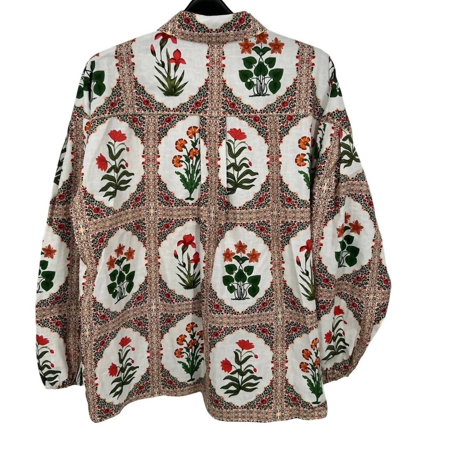 Vilagallo - Women's Floral Print Button Up Shirt