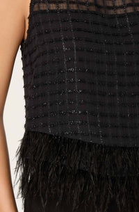 Astr - Etheos Feather Trim Top