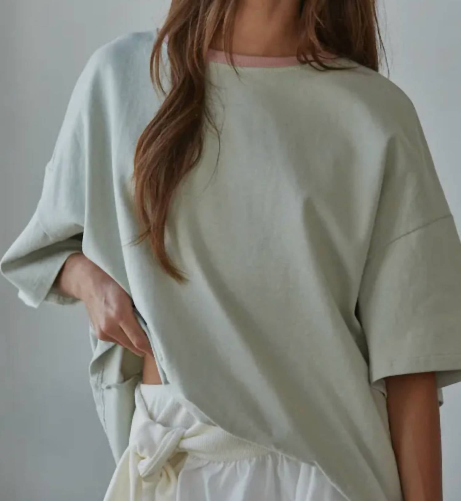 By Together - The Contrast Crew Neck Top