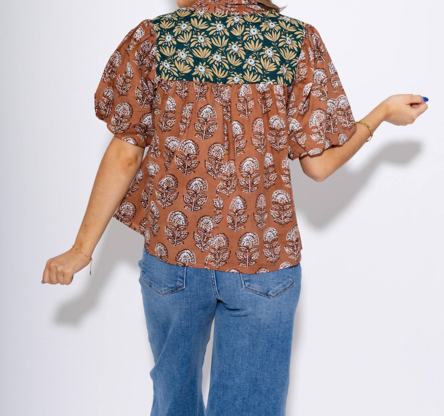 Thml - Floral Affairs Neck Tie Top