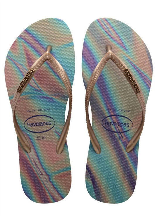 Slim Iridescent Sandal