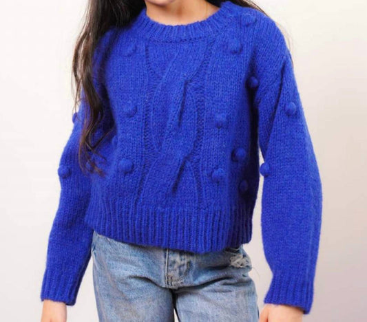 Girl's Popcorn Stitch Pullover