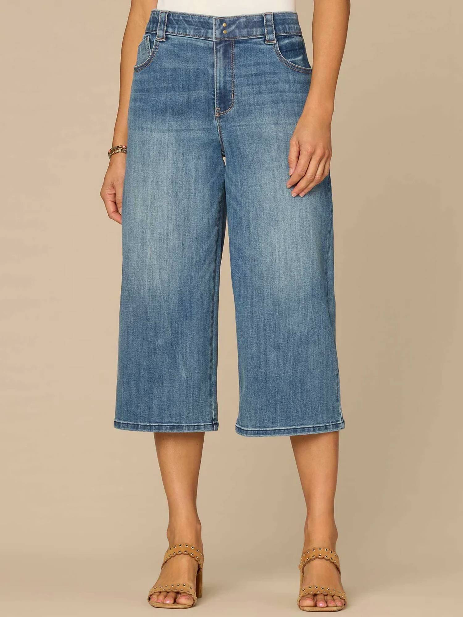 Democracy - Women's High Rise Relaxed Capri Jeans