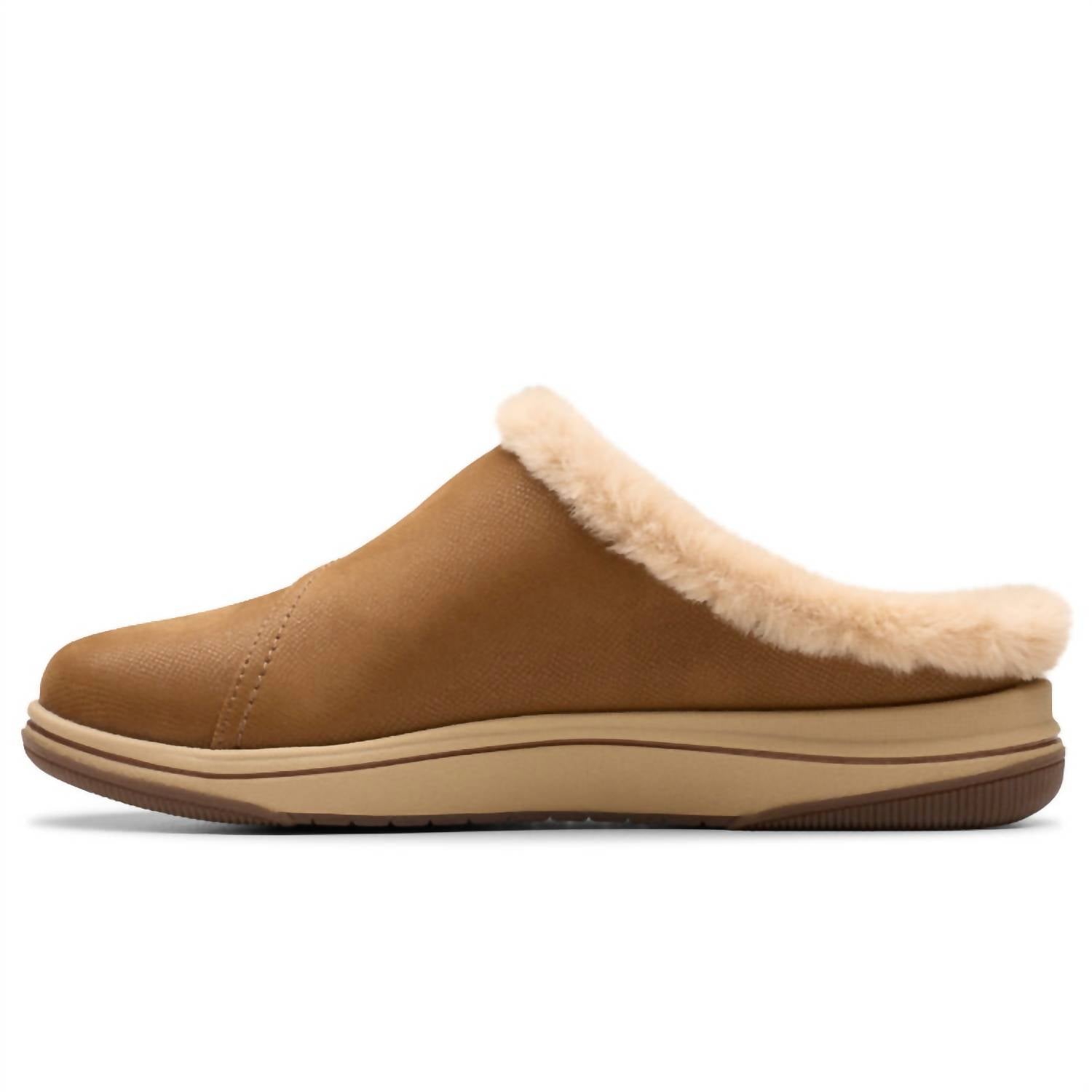 Clarks Women's Breeze Myth Clog in dark tan - women's shoe - alternate view