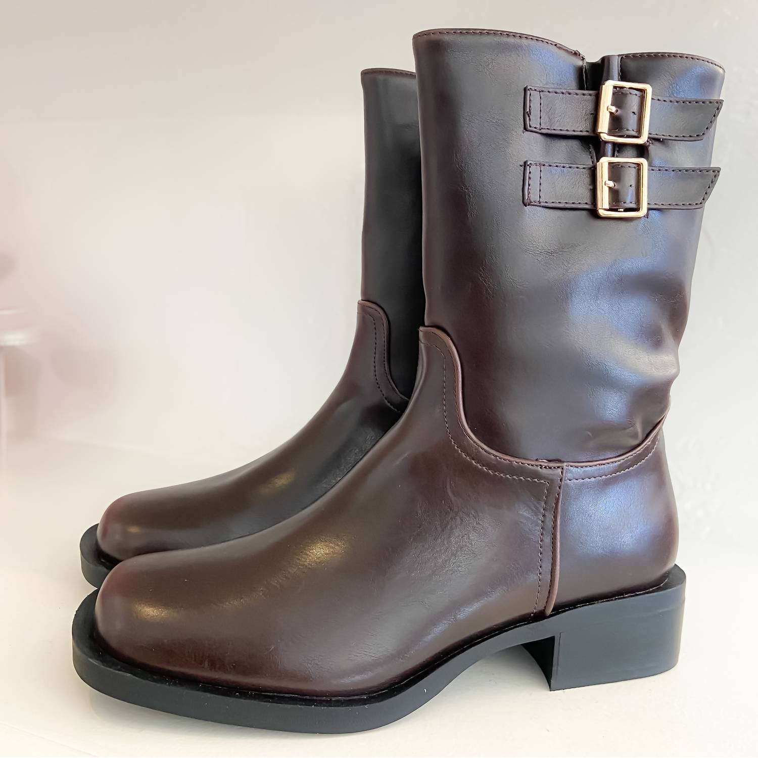 Matisse Women's Basil Short Buckle Riding Bootie in coffee - women's shoe
