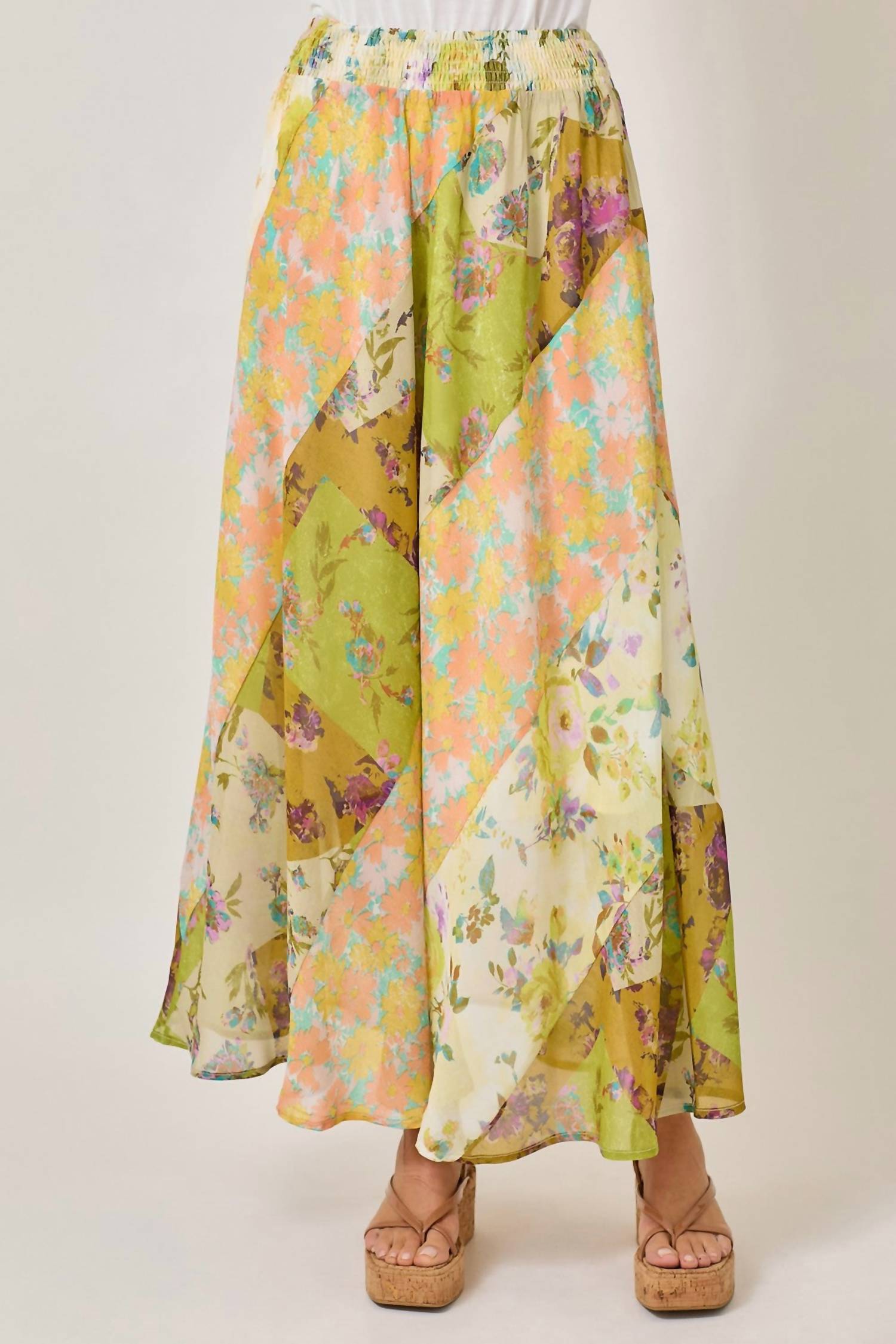 Mystree - Floral Mix Print Maxi Skirt