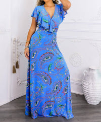 Surelymine - Paisley On Or Off-shoulder Maxi Dress