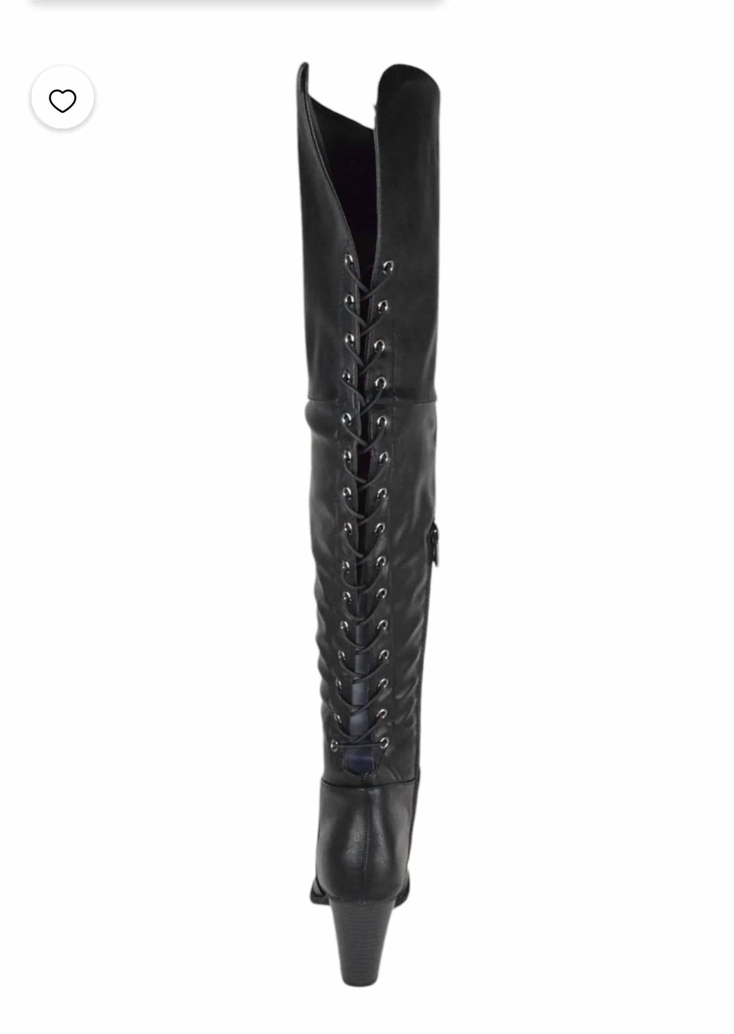 Surelymine - Women's Convertible Lace-up Knee-high And Thigh-high Boots
