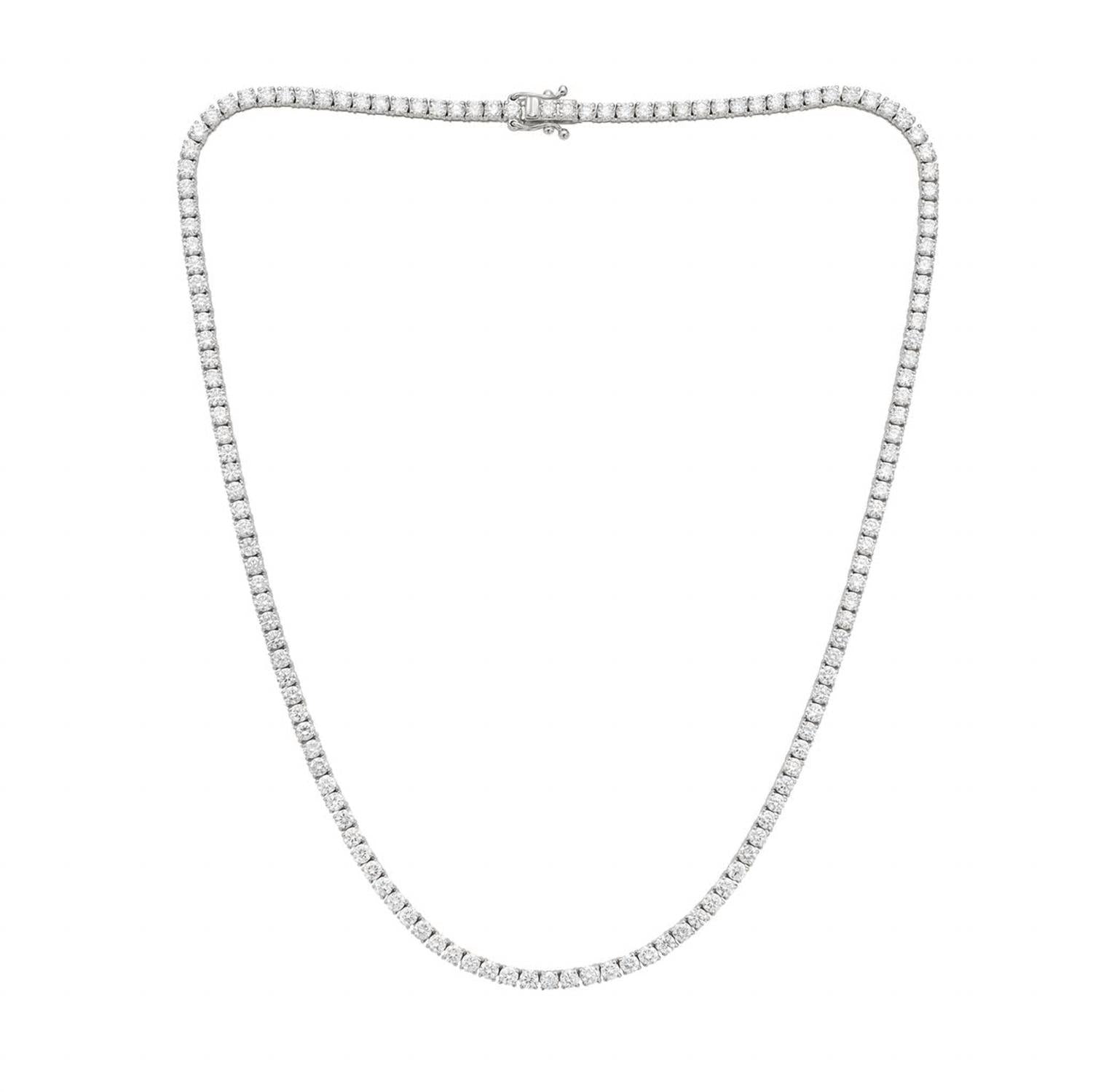 Diana M Jewels - Women's Elite 13.01 Carat Diamond Tennis Necklace